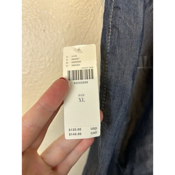 Anthropologie Blue Wide Leg Pants - Picture 3 of 6